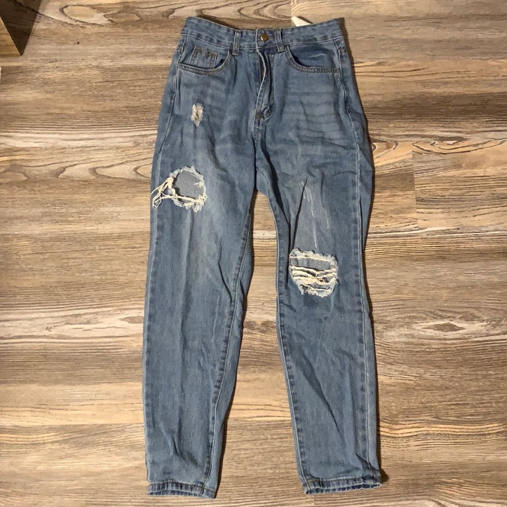 Distressed Light Wash Jeans
